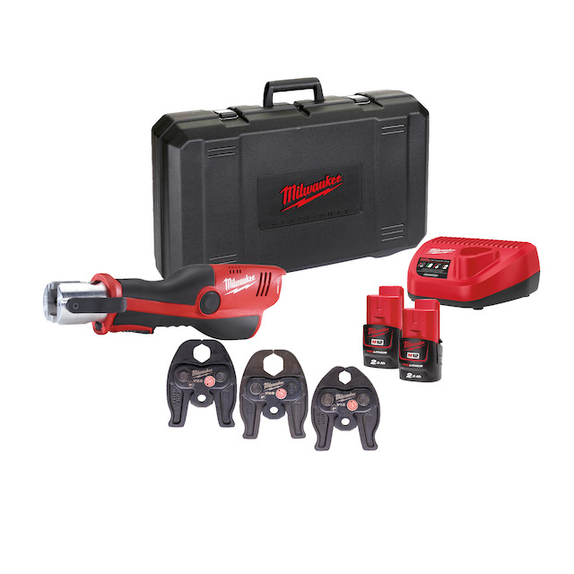 Milwaukee M12 HPT-202C V-KIT, Kompaktní hydraulický lis s čelistmi V
