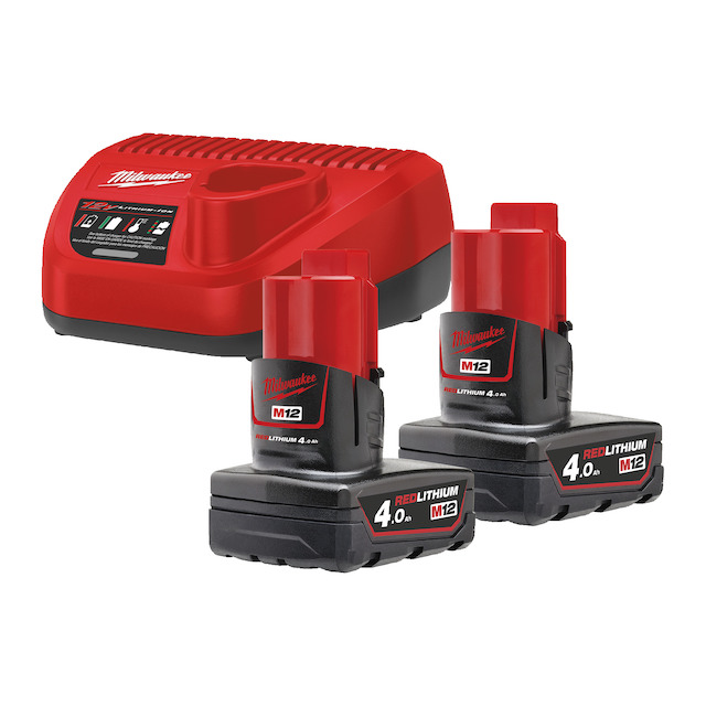 Milwaukee M12 NRG-402 Sada akumulátoru a nabíječky