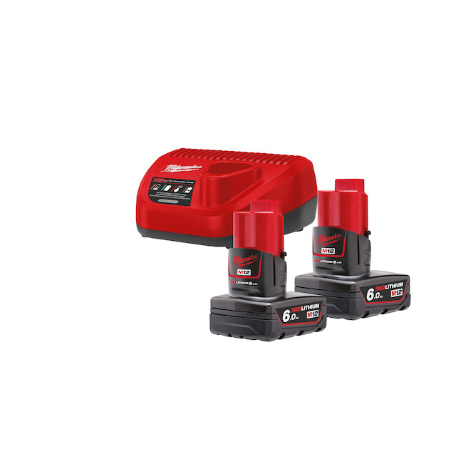 Milwaukee M12 NRG-602 Sada akumulátoru a nabíječky