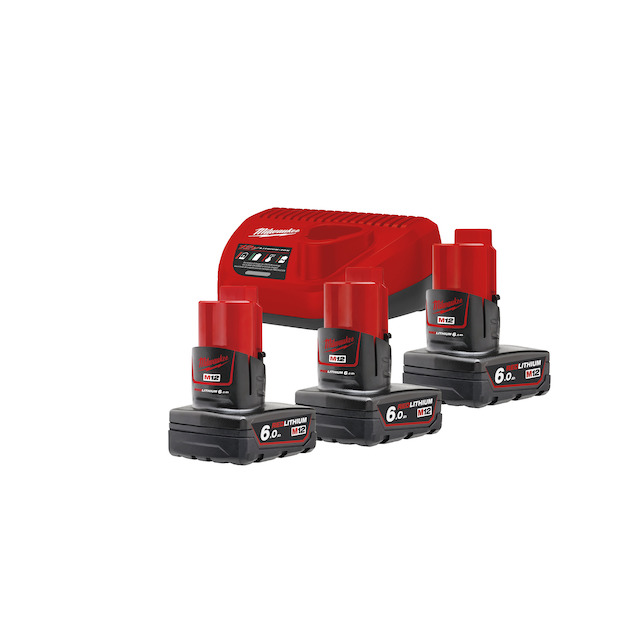 Milwaukee M12 NRG-603 Sada akumulátoru a nabíječky