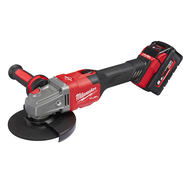 Milwaukee M18 FHSAG125XB-552X Úhlová bruska 125 mm s posuvným přepínačem, 2 x 5,5 Ah