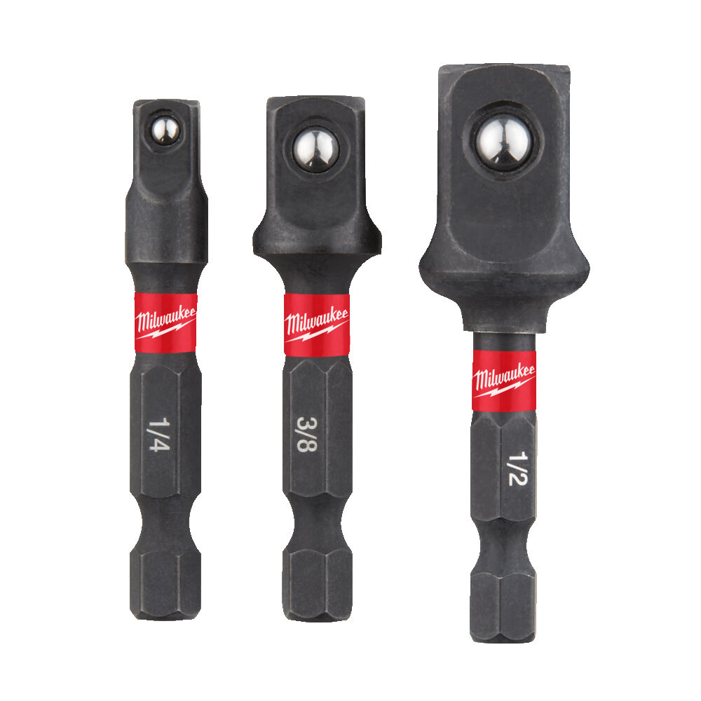 Milwaukee Sada ShockWave adapterů 1/2', 3/8', 1/4'