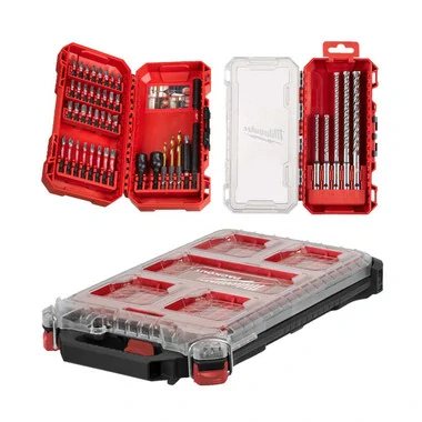 Milwaukee 45ks sada příslušenství Packout compact slim + 4932498297 + 493249200