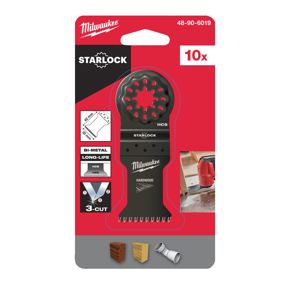 Milwaukee Nůž na rychlé ponorné řezání do dřeva s hřeby 35x42mm (10ks)