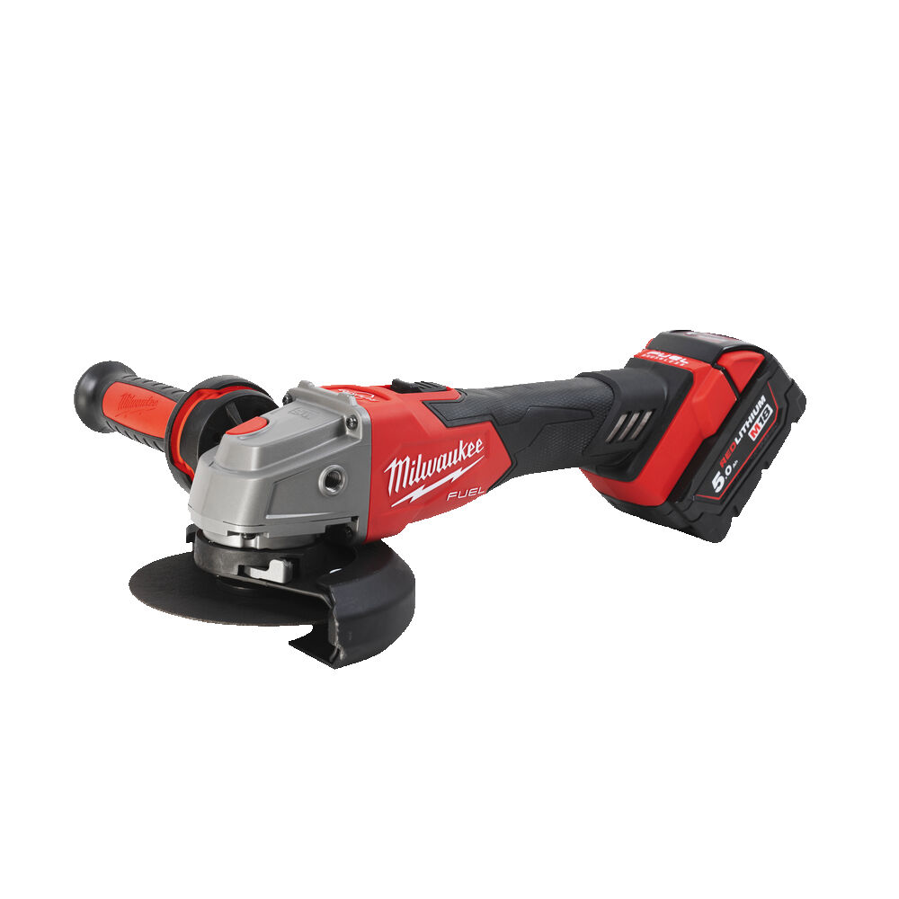 Milwaukee M18 FSAG125XB-502X 125 mm Úhlová bruska s posuvným spínačem,Rapid STOP