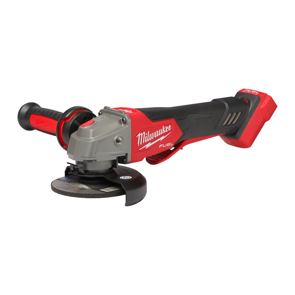 Milwaukee M18 FUEL 115 MM ÚHLOVÁ BRUSKA S KOLÉBKOVÝM SPÍNAČEM, Reg. rychlosti, Rapid STOP