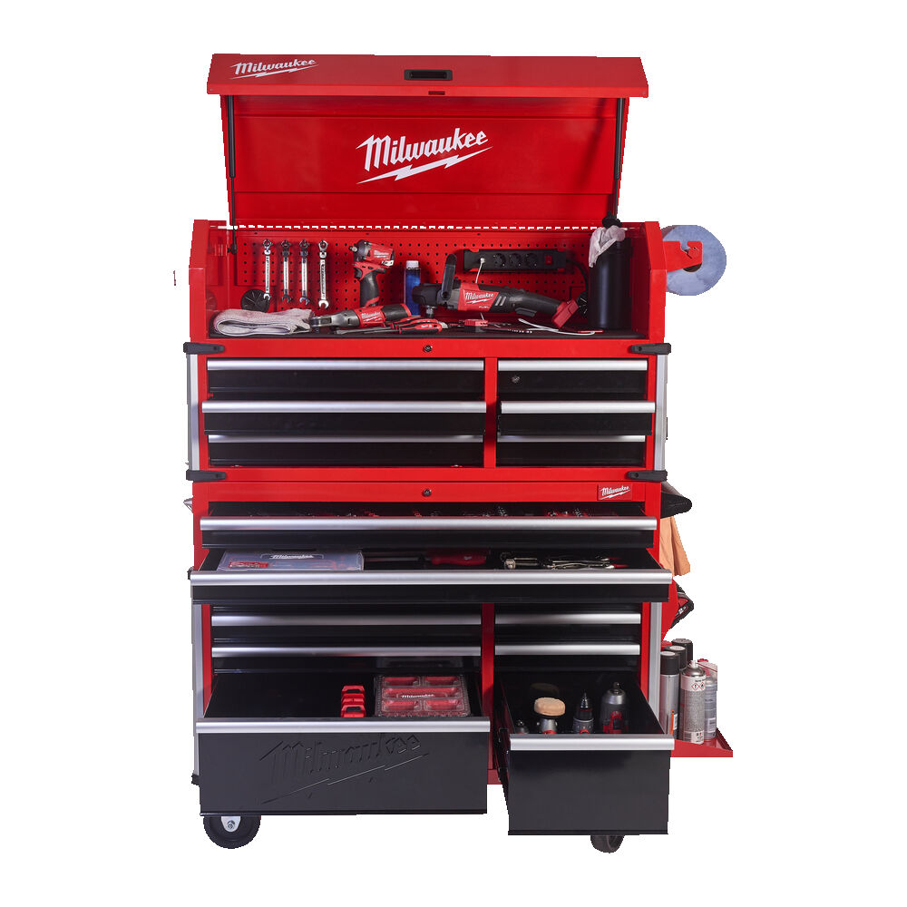 Milwaukee SRC46-1 46“ / 117 cm dílenská ocelová skříň s 10 zásuvkami