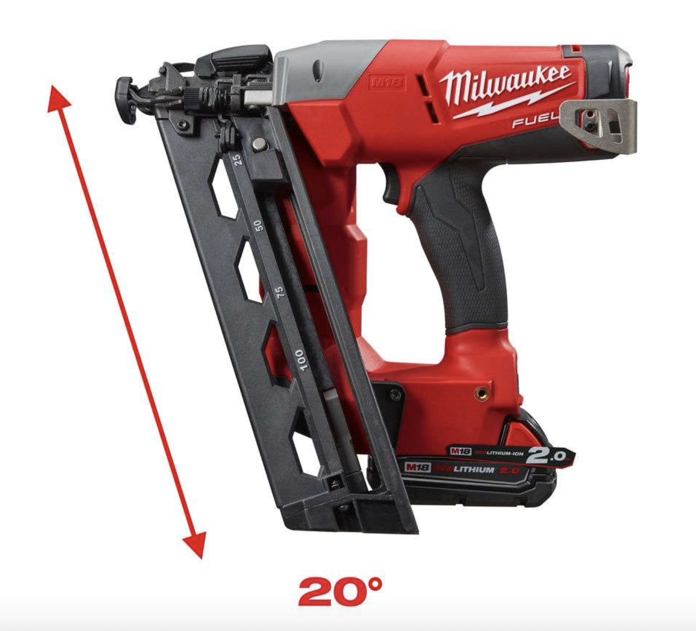 Milwaukee M18 CN16GA-0 FUEL 16 GA úhlová hřebíkovačka