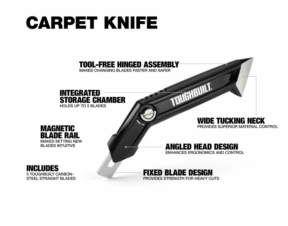 ToughBuilt Úhlový nůž na koberce