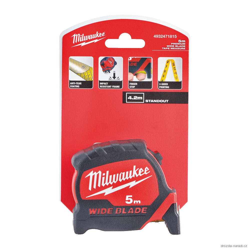 Milwaukee Premium WIDE BLADE široké měřící pásmo 5 m