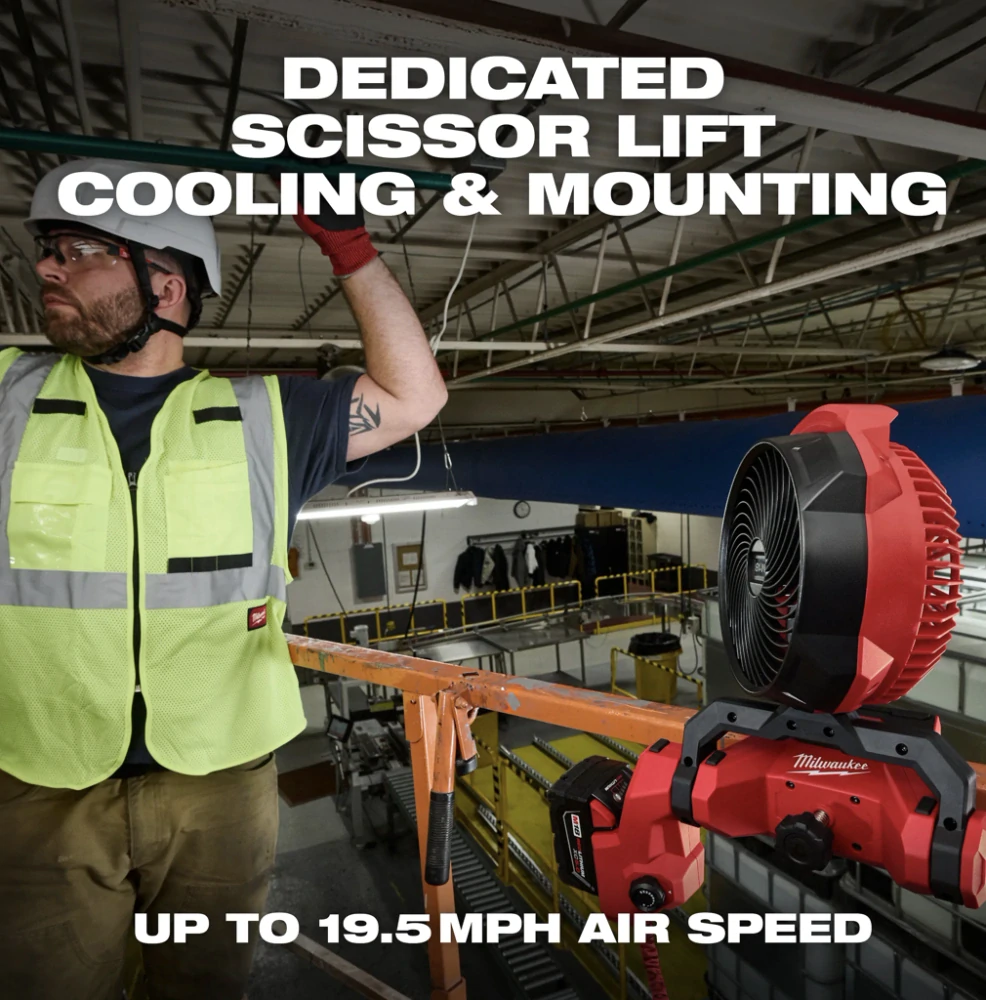 Milwaukee M18 LAF-0 ventilátor s uchycením pro plošiny