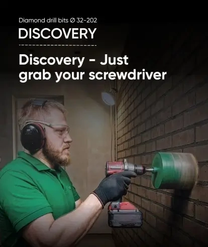 DISTAR Discovery diamantová korunka - 62x150-5 M16 (cihla, beton, železobeton)