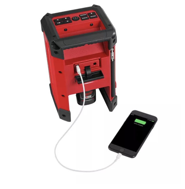 Milwaukee M12 RCDAB+ Stavební rádio DAB+, nabíječka