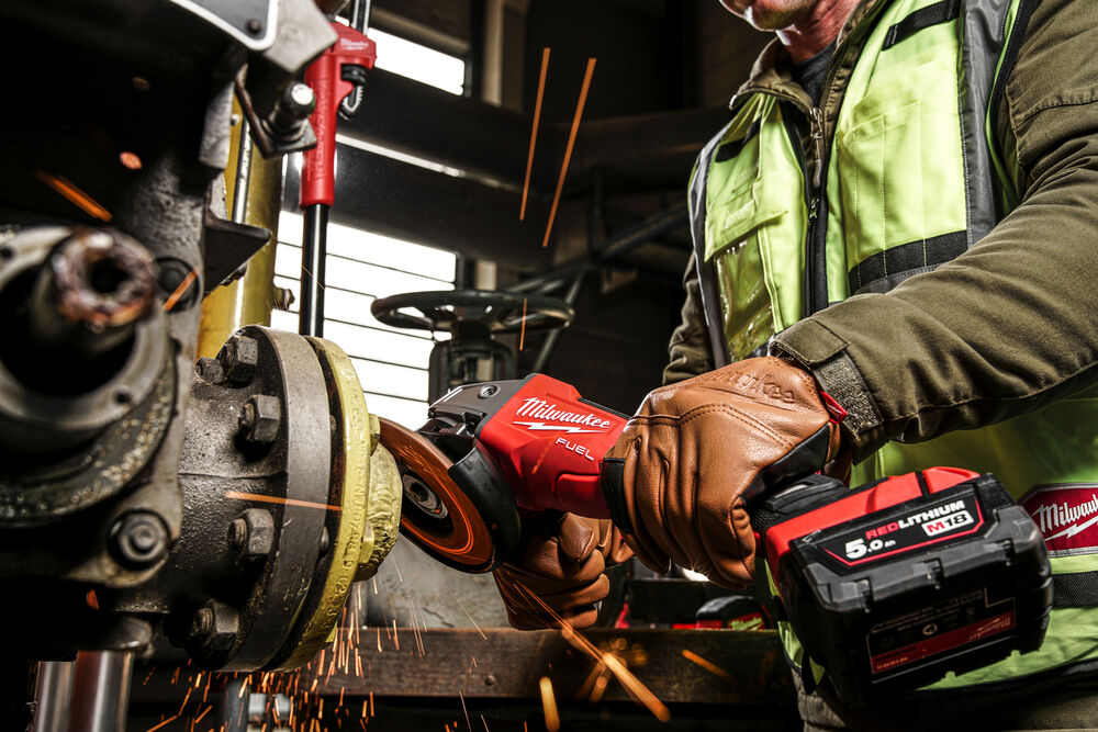 Milwaukee M18 125 mm FSAGV125XPDB-0X Úhlová bruska s kolébkovým spínačem,Reg. rychlosti