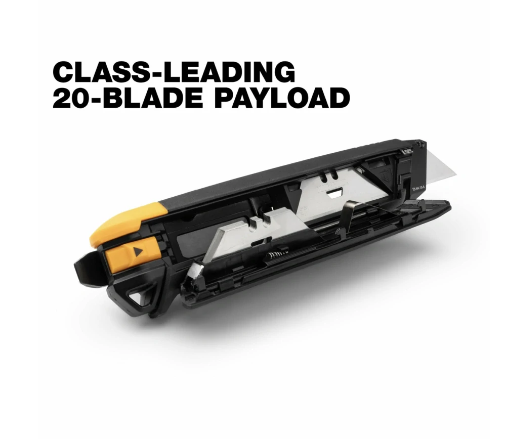 ToughBuilt Zatahovací nůž s autonabíjením a páčidlem