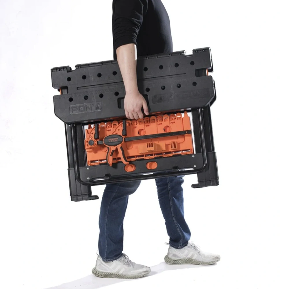 Skládací pracovní stůl PONY JORGENSEN s nastavitelnou výškou - plocha 787 × 635 mm