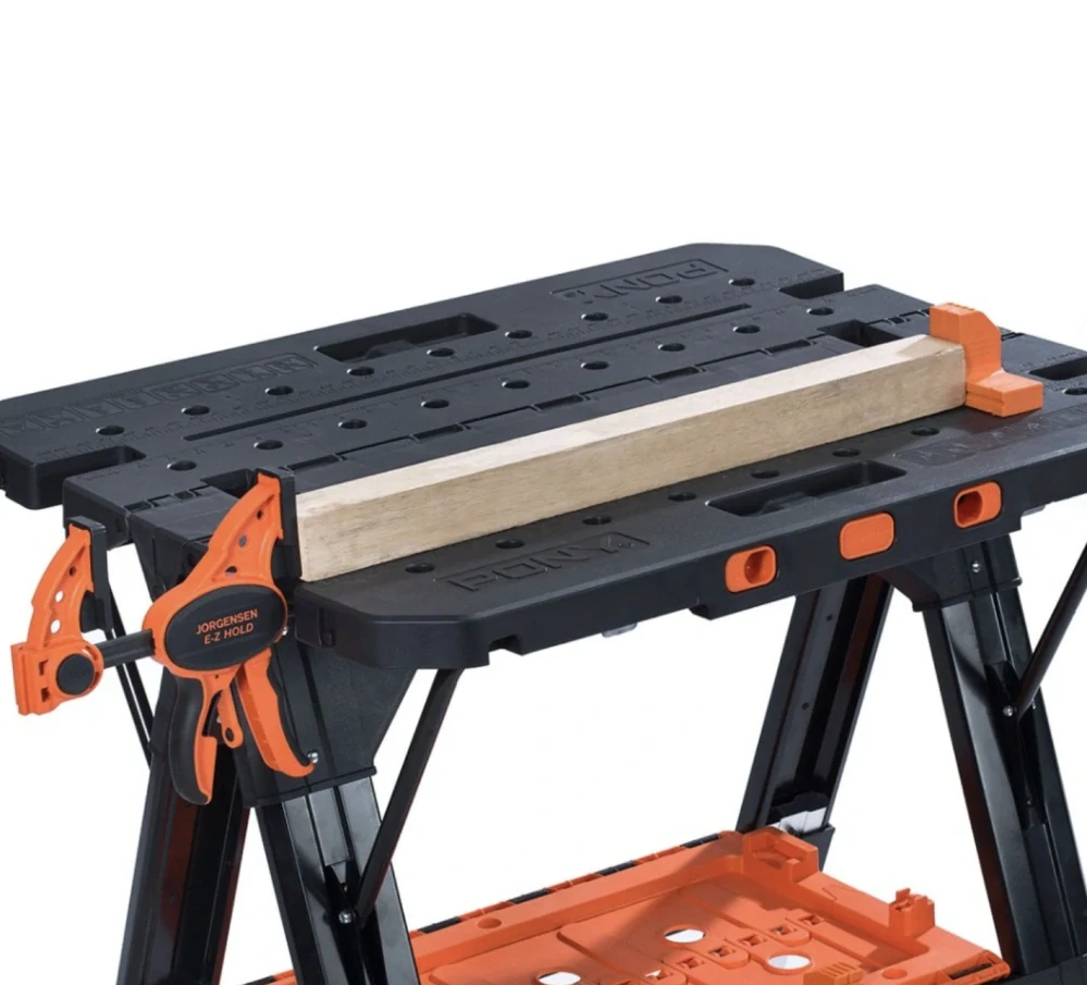 Plastová zarážka PONY JORGENSEN Bench Dog pro skládací pracovní stůl -sada 4 ks