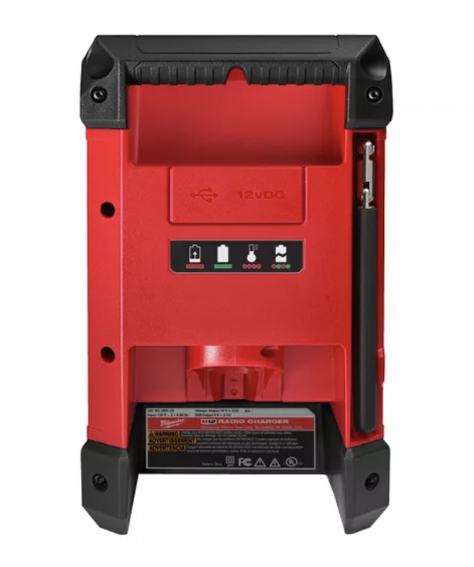 Milwaukee M12 RCDAB+ Stavební rádio DAB+, nabíječka