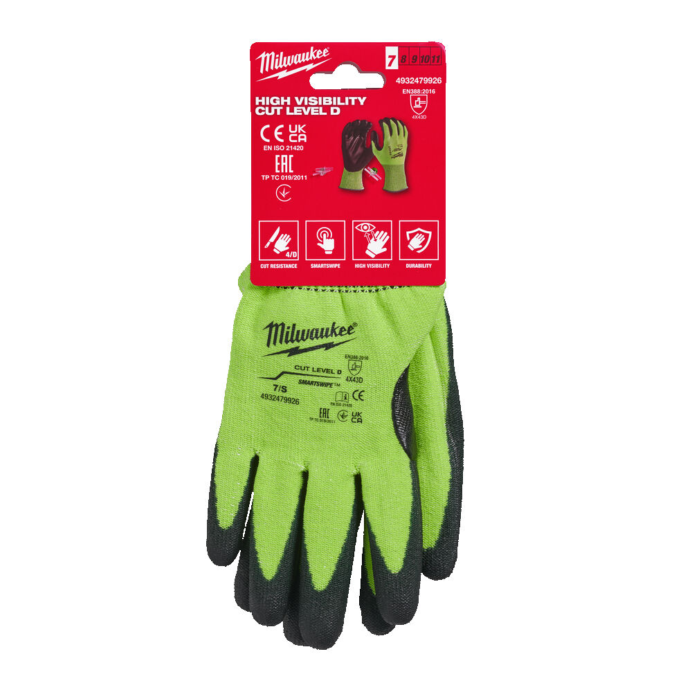 Milwaukee Reflexní rukavice odolné proti proříznutí Stupeň D -7/S - 1ks