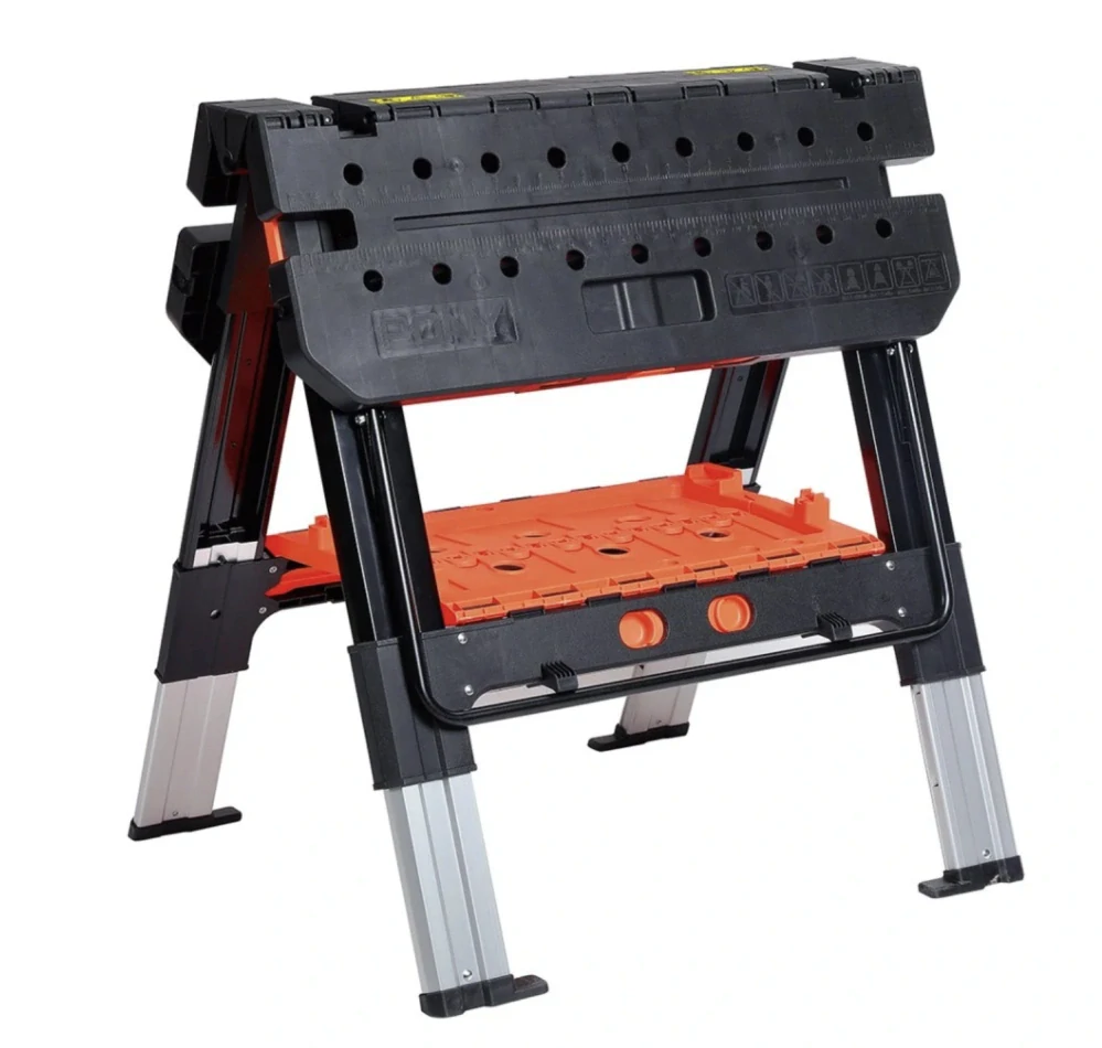 Skládací pracovní stůl PONY JORGENSEN s nastavitelnou výškou - plocha 787 × 635 mm