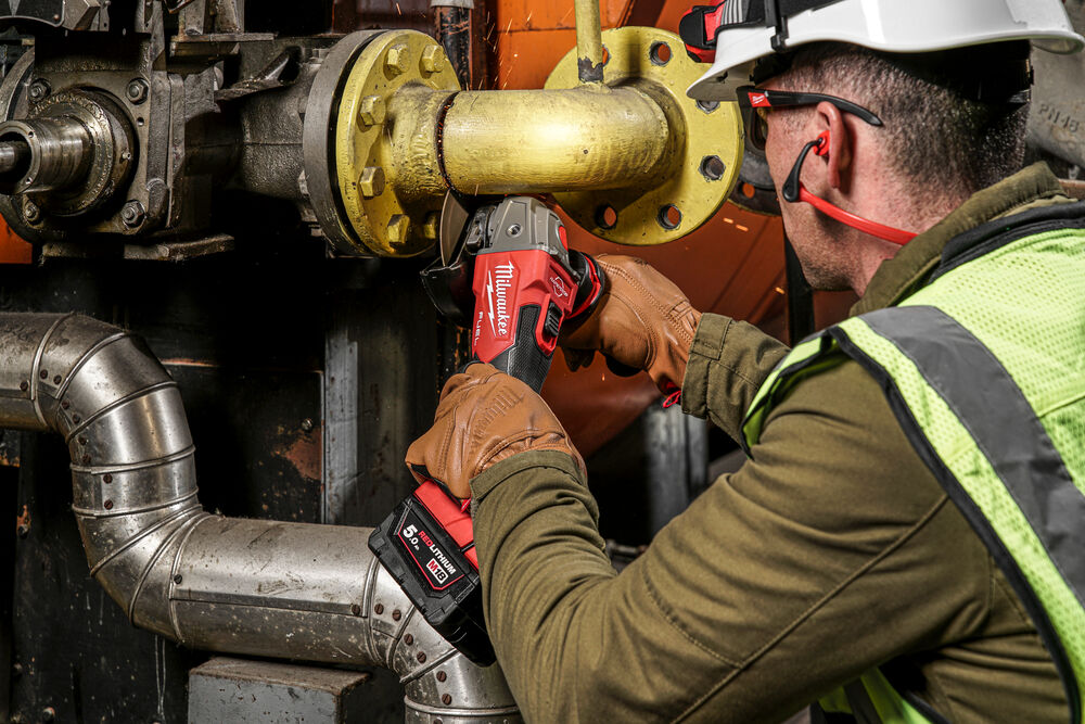 Milwaukee M18 FSAG125XB-502X 125 mm Úhlová bruska s posuvným spínačem,Rapid STOP