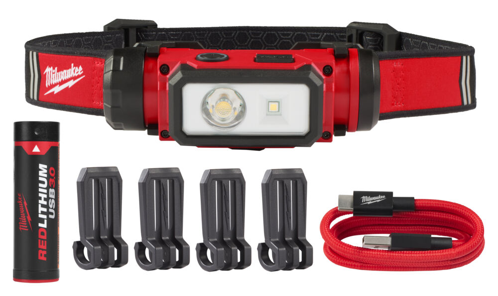 Milwaukee L4 HL2-301 USB dobíjecí čelovka 600 lumenů