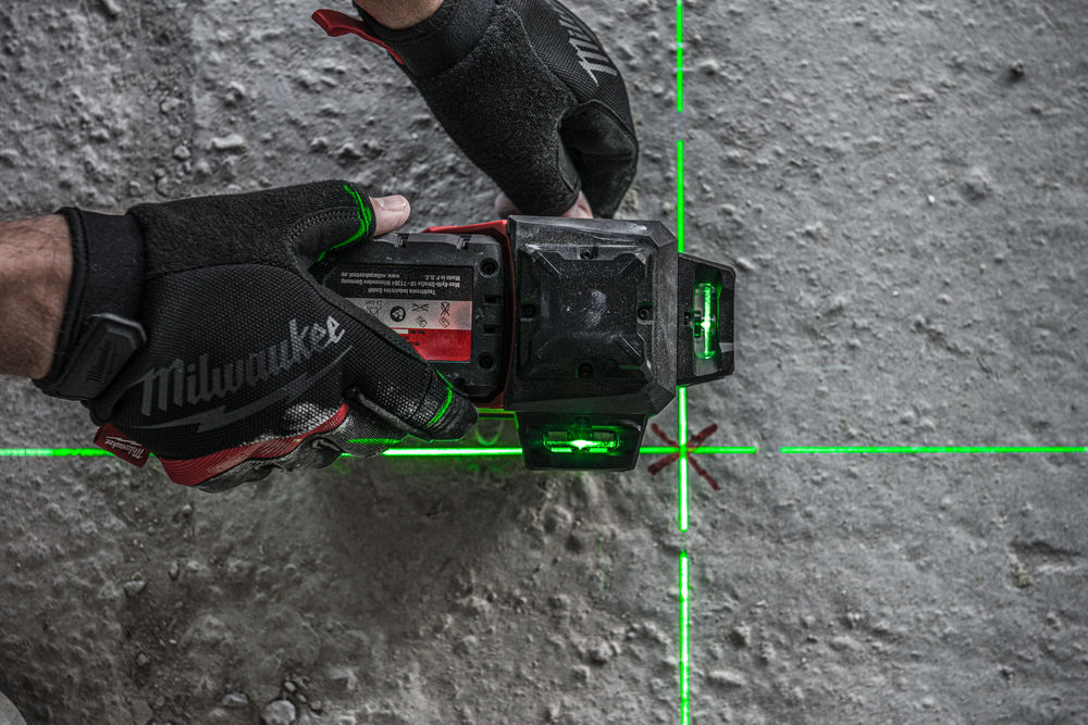 Milwaukee M12 3PL-0C LASER 360° se zeleným paprskem a 3 rovinami, bez aku