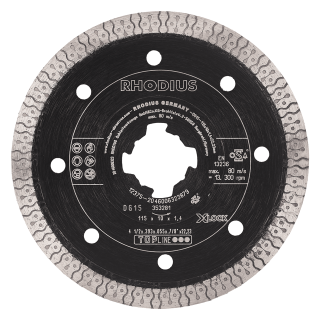 Rhodius DG15 X-lock 115x10,0x1,4x22,23 Diamantový kotouč Bal. 1