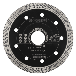 Rhodius DG15 115x10,0x1,4x22,23 Diamantový kotouč Bal. 1
