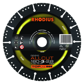 Rhodius DG210 Allcut 180x3,0x2,8x22,23 Diamantový kotouč Bal. 1