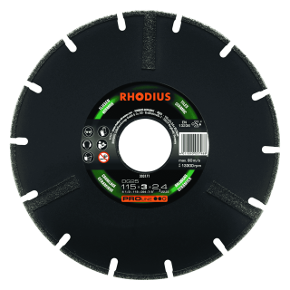 Rhodius DG25 115x3,0x2,4x22,23 Diamantový kotouč Bal. 1