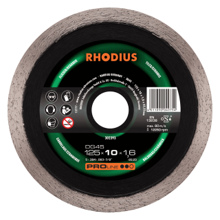 Rhodius DG45 125x10,0x1,6x22,23 Diamantový kotouč Bal. 1