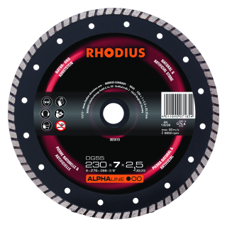 Rhodius DG55 230x7,0x2,5x22,23 Diamantový kotouč Bal. 1