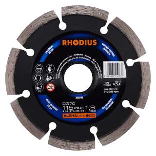 Rhodius DG70 115x10,0x1,6x22,23 Diamantový kotouč Bal. 1