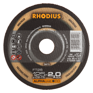 Rhodius FT26 125x2,0x22,23 Řezný kotouč Bal. 25