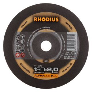 Rhodius FT26 180x2,0x22,23 Řezný kotouč Bal. 25