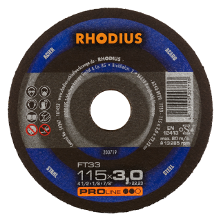 Rhodius FT33 115x3,0x22,23 Řezný kotouč Bal. 25