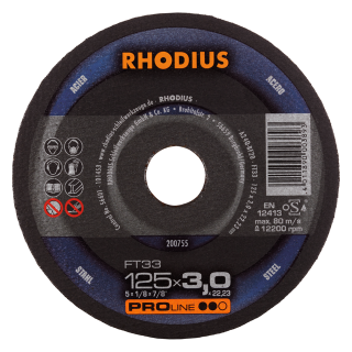 Rhodius FT33 125x3,0x22,23 Řezný kotouč Bal. 25
