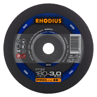 Rhodius FT33 180x3,0x22,23 Řezný kotouč Bal. 25