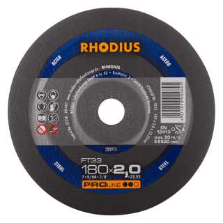Rhodius FT33 180x2,0x22,23 Řezný kotouč Bal. 25