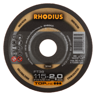Rhodius FT38 115x2,0x22,23 Řezný kotouč Bal. 25