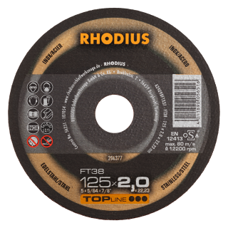 Rhodius FT38 125x2,0x22,23 Řezný kotouč Bal. 25