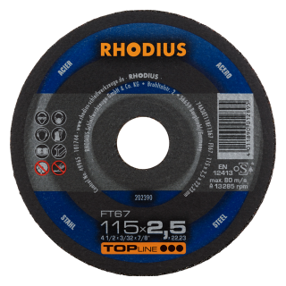 Rhodius FT67 115x2,5x22,23 Řezný kotouč Bal. 25