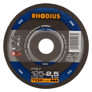 Rhodius FT67 125x2,5x22,23 Řezný kotouč Bal. 25