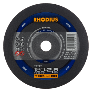 Rhodius FT67 180x2,5x22,23 Řezný kotouč Bal. 25