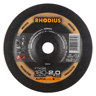 Rhodius FTK26 180x2,0x22,23 Řezný kotouč Bal. 25