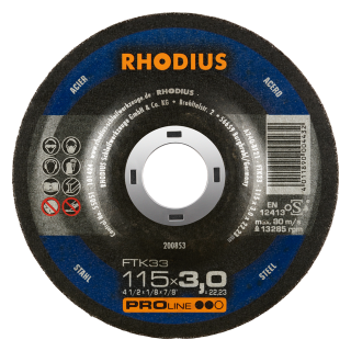 Rhodius FTK33 115x3,0x22,23 Řezný kotouč Bal. 25