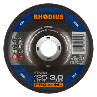 Rhodius FTK33 125x3,0x22,23 Řezný kotouč Bal. 25