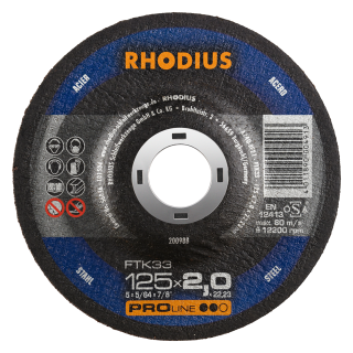 Rhodius FTK33 125x2,0x22,23 Řezný kotouč Bal. 25