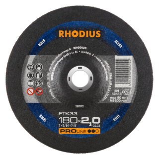 Rhodius FTK33 180x2,0x22,23 Řezný kotouč Bal. 25